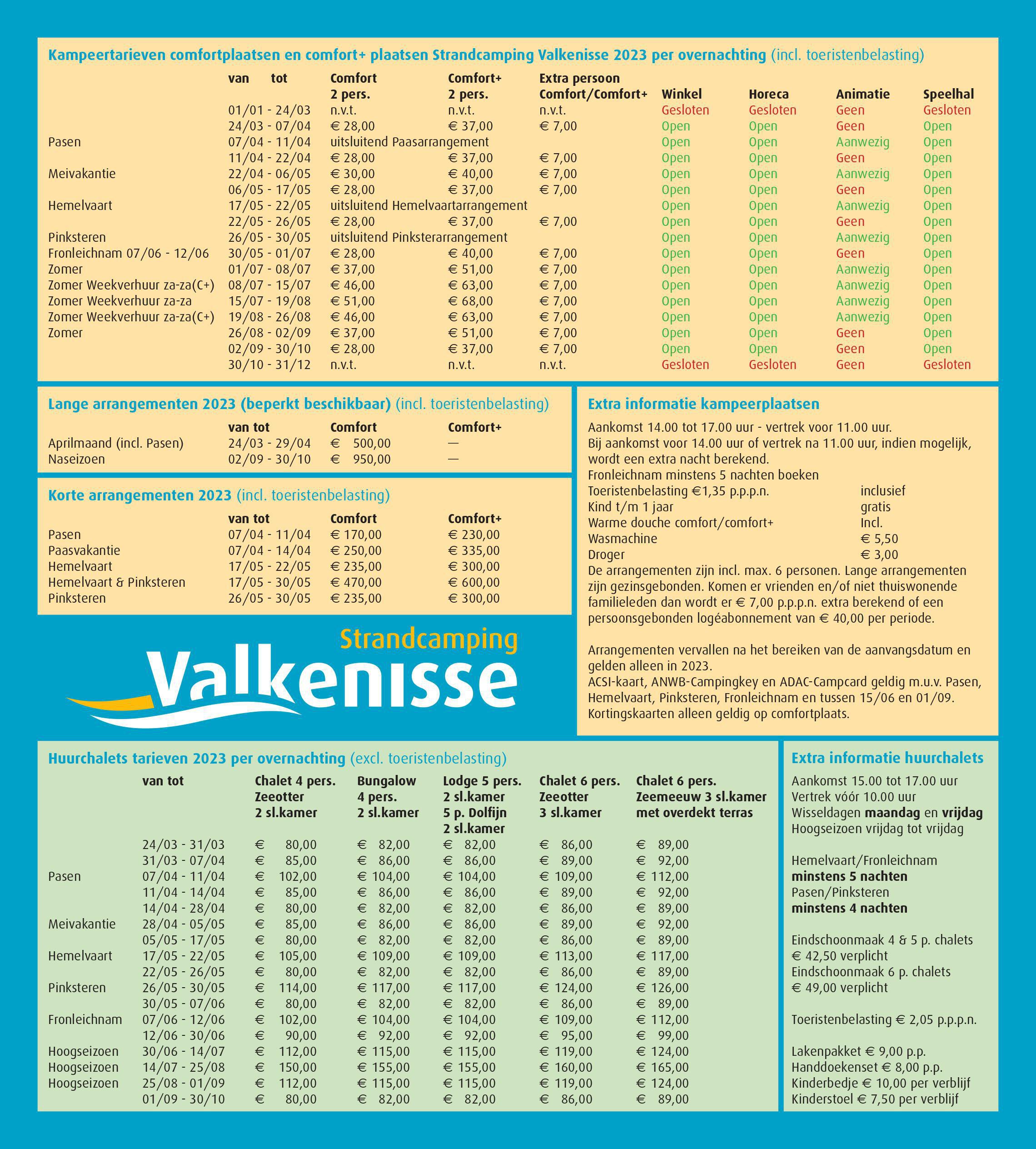 Valkenisse prijslijst los NL 2023